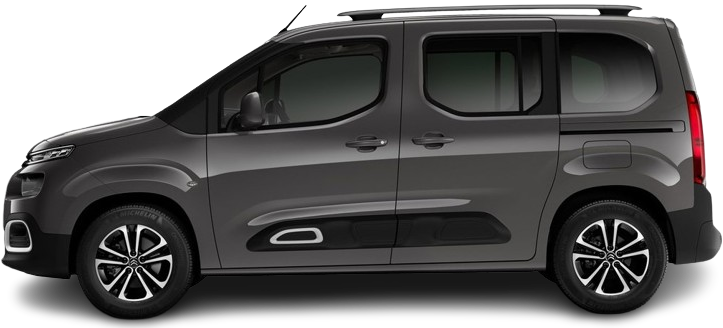 Side view photo of Citroën e-Berlingo M 50 kWh (2021-2024) on transparent background