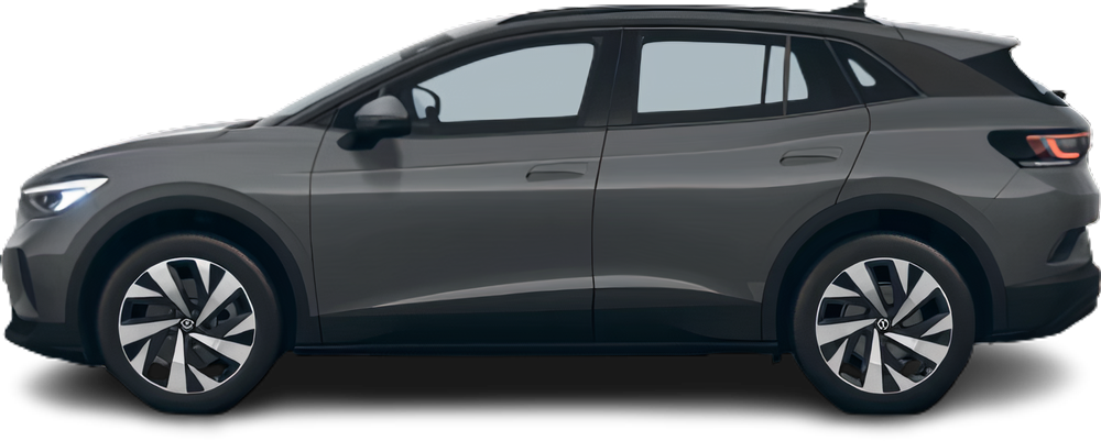 Side view photo of Volkswagen ID.4 Pro (2022-2024) on transparent background