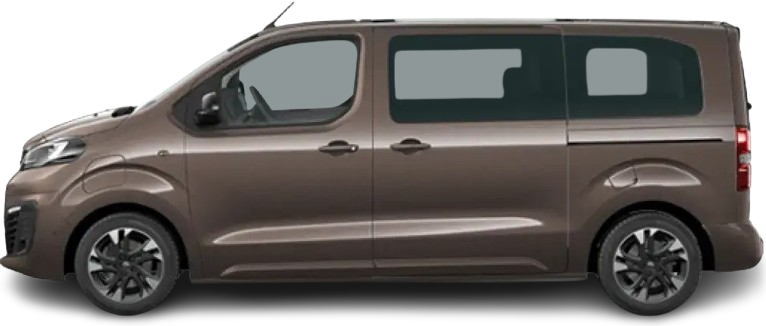 Side view photo of Opel Zafira Electric Life M 50 kWh (2020-2024) on transparent background