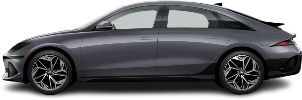 Side view photo of Hyundai Ioniq 6 Standard Range RWD (2023-…) on transparent background