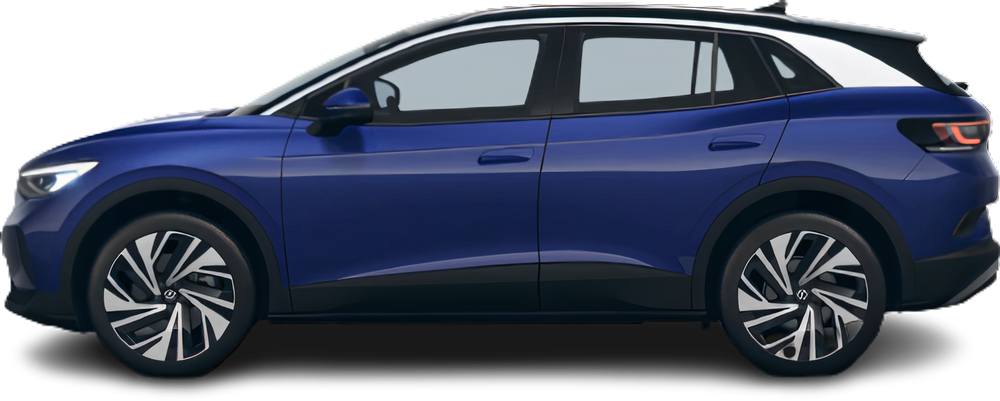 Side view photo of Volkswagen ID.4 Pro Performance (2021-2023) on transparent background