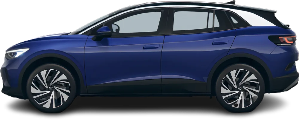 Side view photo of Volkswagen ID.4 1st Edition (2020-2021) on transparent background