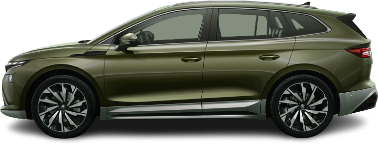 Side view photo of Škoda Enyaq 60 (2025-...) on transparent background
