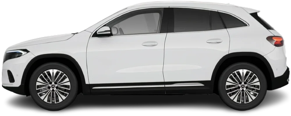 Side view photo of Mercedes EQA 250+ (2023-…) on transparent background