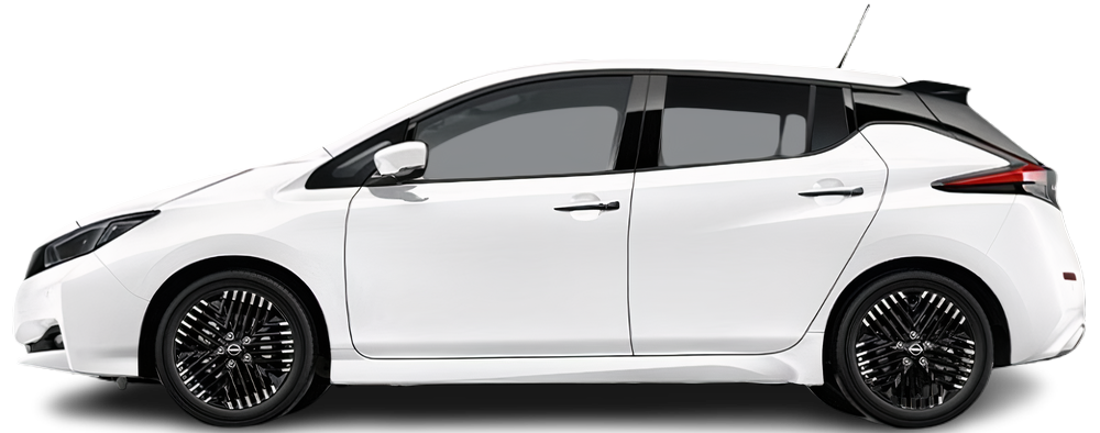 Side view photo of Nissan Leaf 60 kWh (2022-…) on transparent background