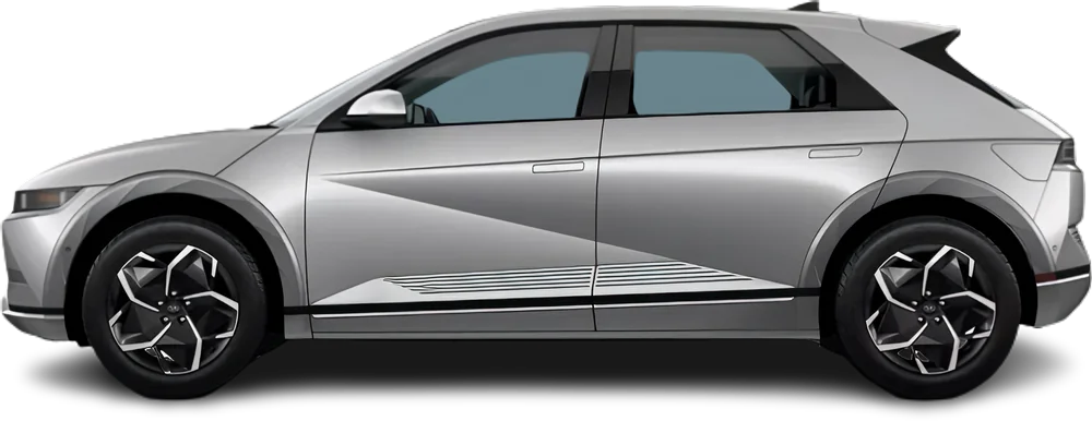 Side view photo of Hyundai Ioniq 5 Standard Range RWD (2021-2024) on transparent background