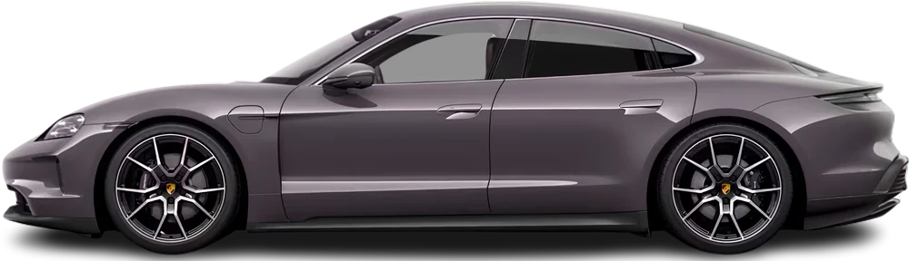 Side view photo of Porsche Taycan 4S (2020-2024) on transparent background