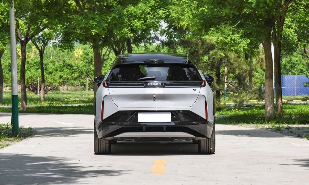 Zeekr X Privilege AWD (2023-…) rear view, taillights, trunk, spoiler, badge, bumper, exterior