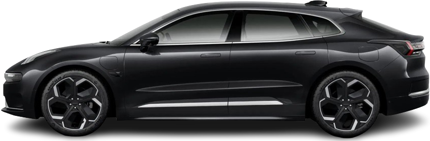 Side view photo of Zeekr 001 Performance AWD (2023-…) on transparent background