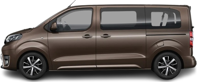 Side view photo of Toyota Proace Verso Electric M 50 kWh (2021-2024) on transparent background