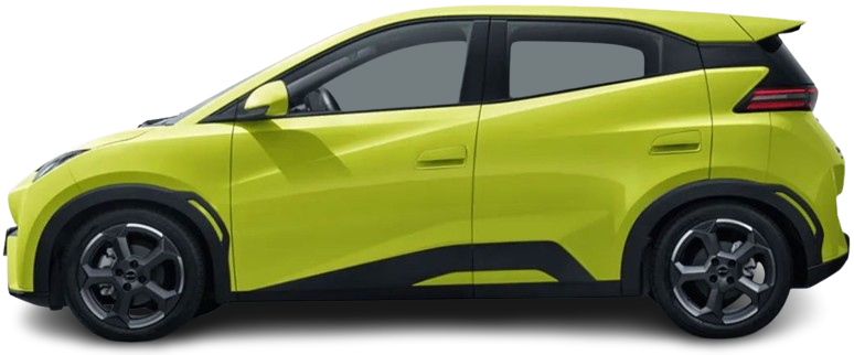 Side view photo of BYD Dolphin Surf Comfort (2025-…) on transparent background