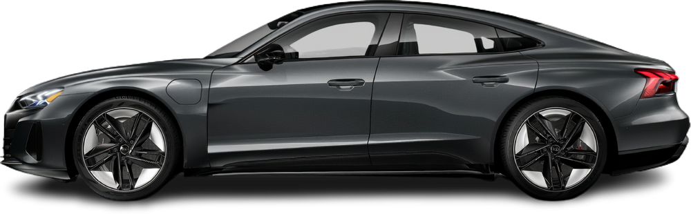 Side view photo of Audi e-tron GT RS (2021-2024) on transparent background