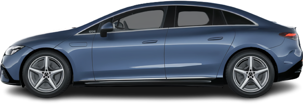 Side view photo of Mercedes EQE 500 4MATIC (2022-…) on transparent background