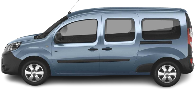 Side view photo of Renault Kangoo Z.E. 33 Maxi (2017-2022) on transparent background