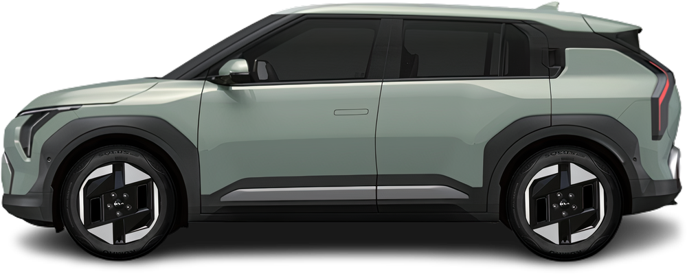 Side view photo of Kia EV3 Standard Range (2024-…) on transparent background