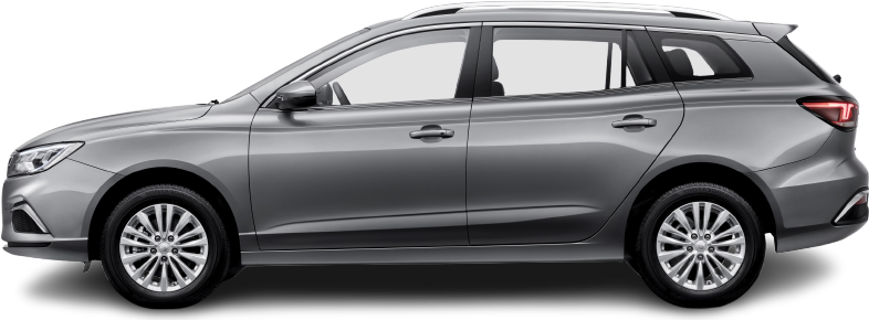 Side view photo of MG MG5 Electric Standard Range (2020-2021) on transparent background
