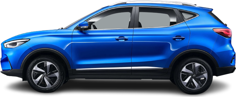 Side view photo of MG ZS EV Long Range (2021-…) on transparent background