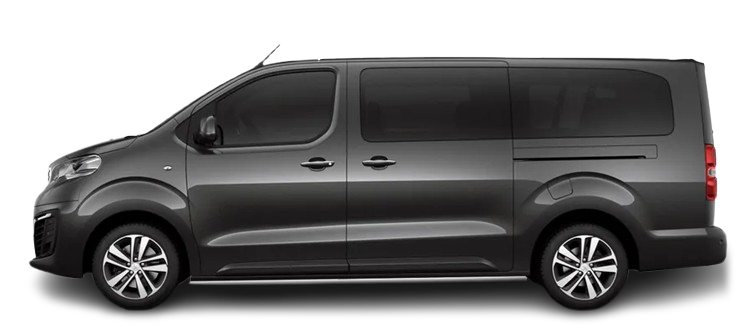 Side view photo of Peugeot e-Traveller Standard 75 kWh (2021-2024) on transparent background