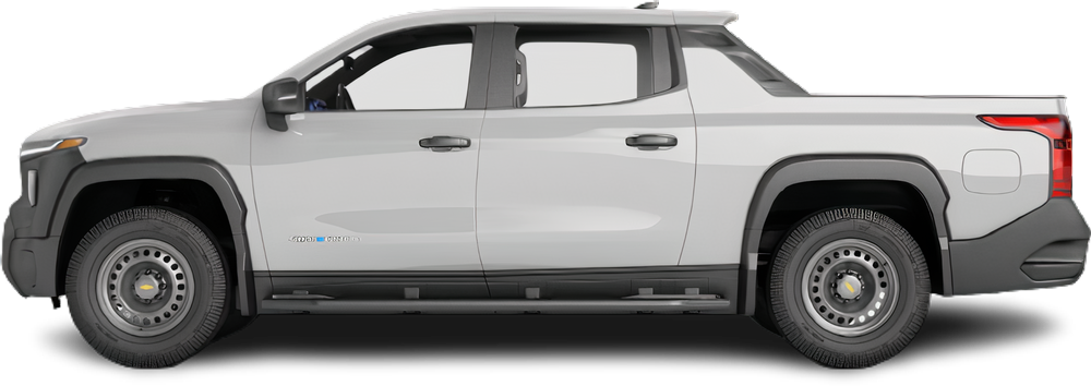 Side view photo of Chevrolet Silverado EV Work Truck Standard Range (2025-…) on transparent background