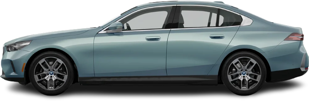Side view photo of BMW i5 xDrive40 (2025-…) on transparent background