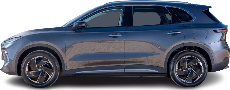 Side view photo of MG MGS5 EV 64 kWh (2025-...) on transparent background