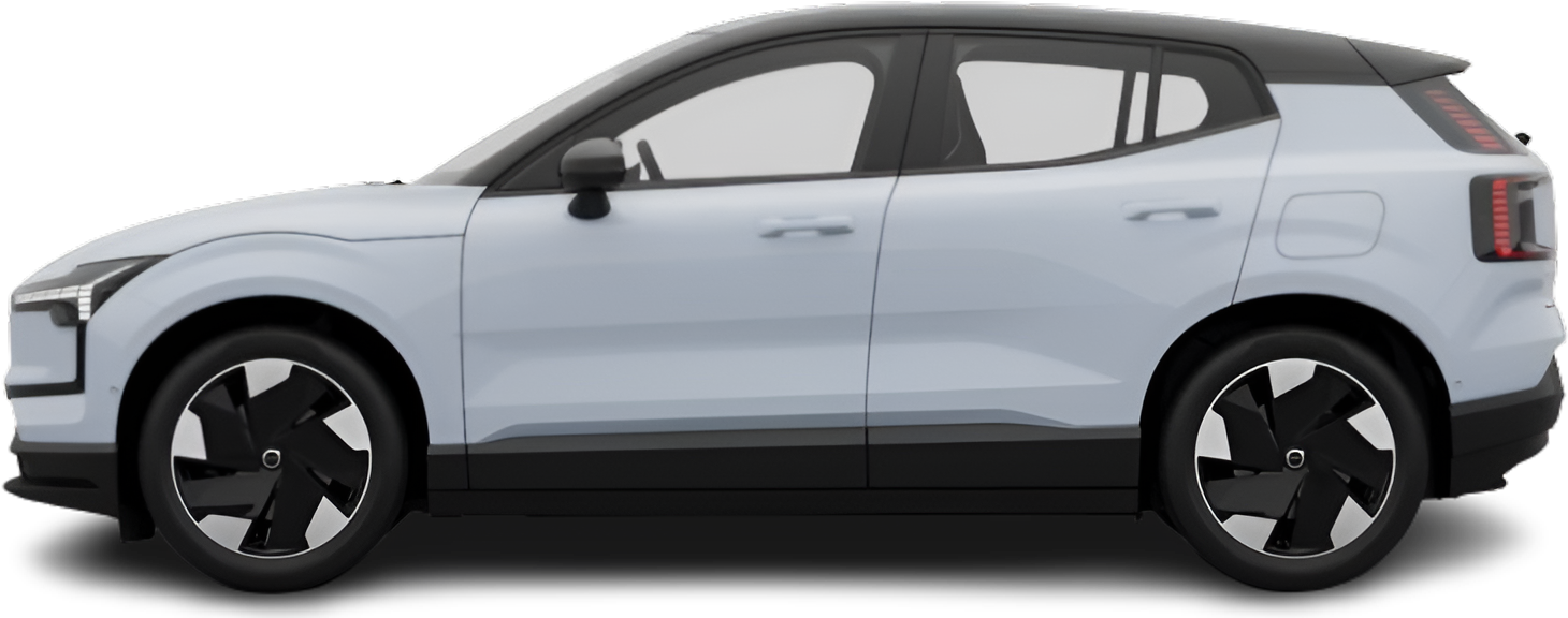 Side view photo of Volvo EX30 Single Motor (2023-…) on transparent background