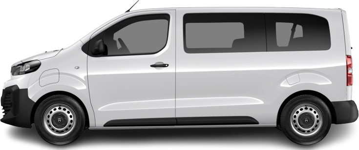Side view photo of Citroën e-Jumpy Combi M 75 kWh (2020-2024) on transparent background