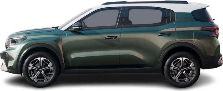Side view photo of Citroën e-C3 Aircross (2024-…) on transparent background