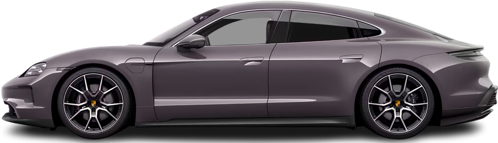 Side view photo of Porsche Taycan 4S Plus (2020-2024) on transparent background