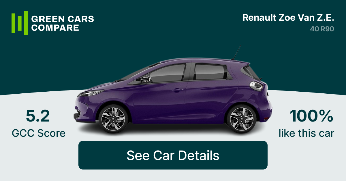 Renault Zoe Van Z.E. 40 R90 2019 - EV Full Specs Global | Green