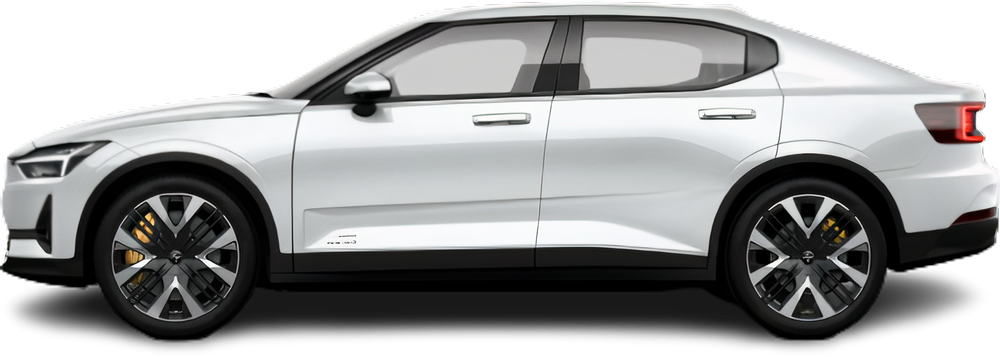 Side view photo of Polestar 2 Standard Range Single Motor (2024-…) on transparent background