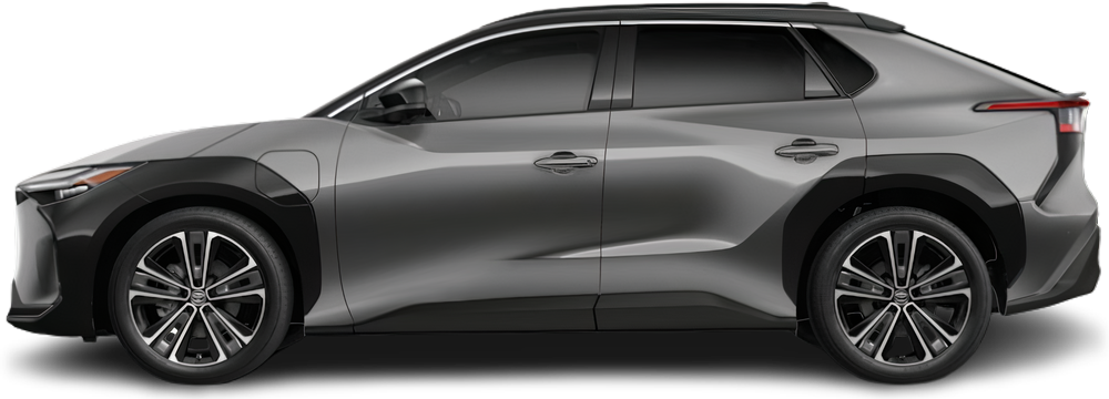 Side view photo of Toyota bZ4X AWD (2022-2025) on transparent background