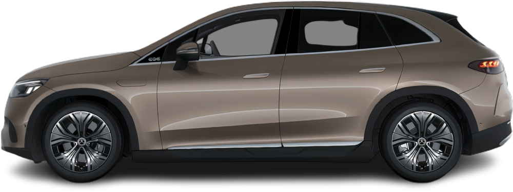 Side view photo of Mercedes EQE SUV 500 4MATIC (2023-…) on transparent background