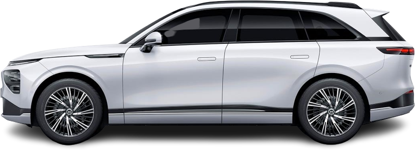 Side view photo of XPENG G9 AWD Performance (2023-…) on transparent background