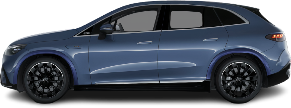 Side view photo of Mercedes EQE SUV AMG 53 4MATIC+ (2023-…) on transparent background