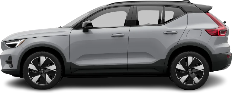 Side view photo of Volvo XC40 Recharge (EX40) Twin Pure Electric (2022) on transparent background