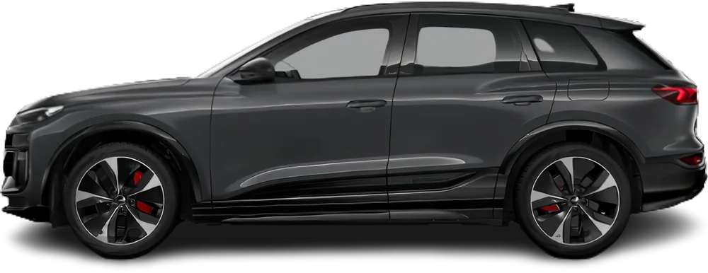 Side view photo of Audi SQ6 e-tron (2024-…) on transparent background
