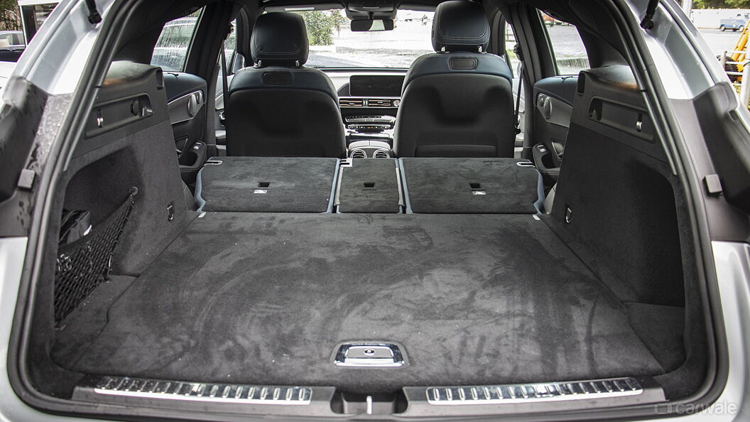 Mercedes EQC 400 4MATIC (2019-2023) trunk, boot, expanded, folded seats, maximum volume, max cargo, max capacity, max storage