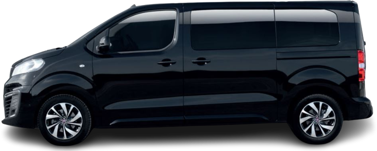 Side view photo of Fiat E-Ulysse L3 50 kWh (2022-2024) on transparent background