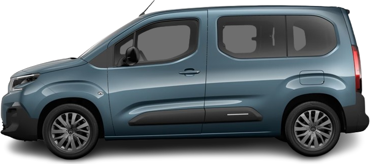 Side view photo of Citroën e-Berlingo M 50 kWh (2024-…) on transparent background
