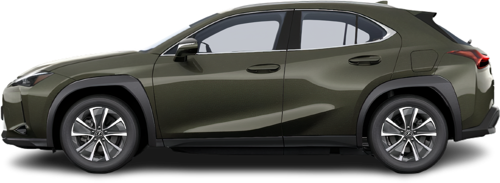 Side view photo of Lexus UX 300e (2023-…) on transparent background