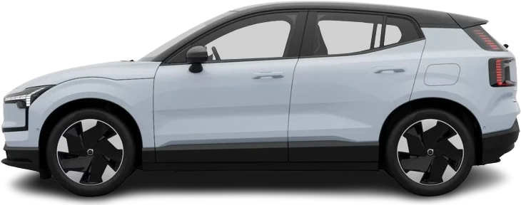 Side view photo of Volvo EX30 Twin Motor Performance (2023-…) on transparent background