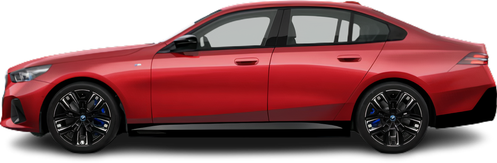 Side view photo of BMW i5 M60 xDrive (2023-2025) on transparent background