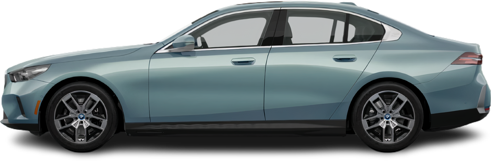 Side view photo of BMW i5 eDrive40 (2025-…) on transparent background