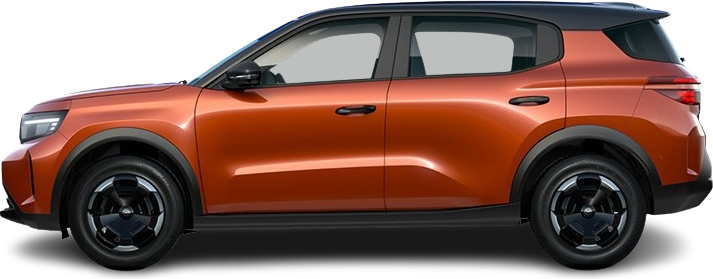 Side view photo of Opel Frontera Electric 44 kWh (2024-…) on transparent background