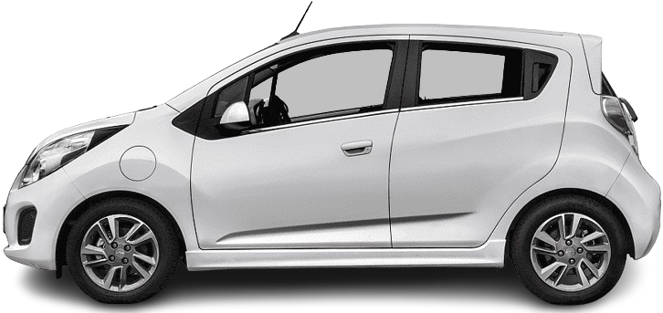 Side view photo of Chevrolet Spark EV 19 kWh (2015-2017) on transparent background