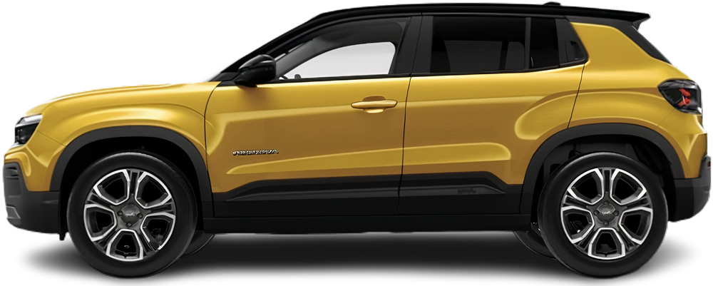 Side view photo of Jeep Avenger Electric (2023-…) on transparent background