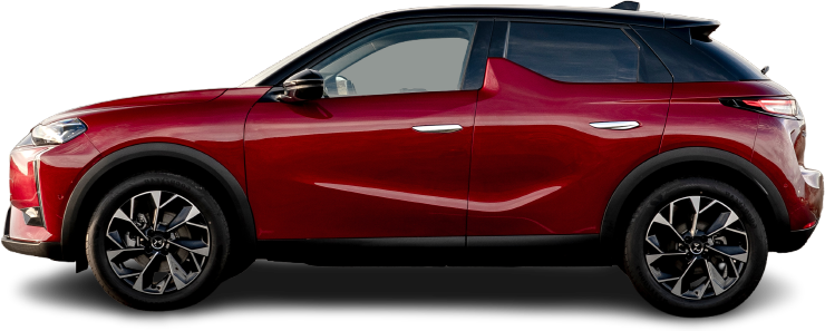 Side view photo of DS 3 E-Tense (2022-…) on transparent background