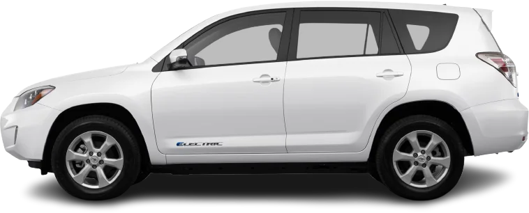 Side view photo of Toyota RAV4 EV Gen 2 (2012-2014) on transparent background