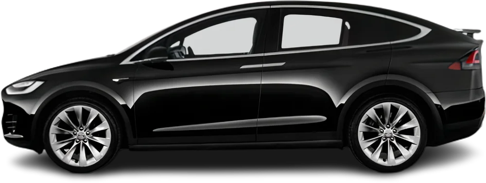 Side view photo of Tesla Model X 60D (2016-2017) on transparent background